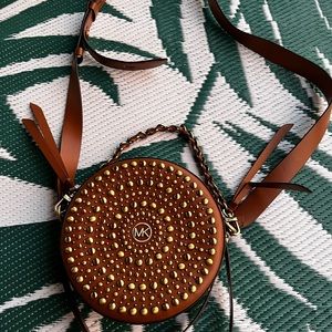 Michael Kors Studded Delaney Canteen Crossbody Bag